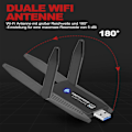 Pikkukuva 5 / 6: USB WLAN-tikku PC:lle, 1300 Mbps USB 3.0 WLAN-sovitin PC 2.4 GHz / 5 GHz WLAN