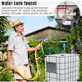 Miniatyrbild 5 av 5: IBC Tank Adapter 3/4” Koppling, IBC Regnvattensamlare Kran, IBC Mässingskran Anslutning 1000L Tank Kran för IBC Tank Slangkoppling KLB