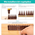 Miniatyrbillede 4 af 5: Dueslag, 5,7 meter, plastik altan due afvisende