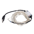 Miniatyrbild 6 av 8: Strålkastare USB LED Färgglada RGB Vattentät Koppartråd Musik KLB