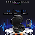 Miniatyrbillede 4 af 6: Bluetooth sports-hovedtelefoner, 60 timer med opladningsetui, LED-display, ENC HD