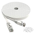 Miniatyrbilde 7 av 7: Cat 6 Ethernet-kabel, 50 fot, hvit - Flatt Internett-nettverk
