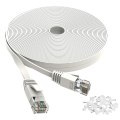 Pikkukuva 7 / 7: Cat 6 Ethernet-kaapeli, 50 jalkaa, valkoinen - litteä Internet-verkko