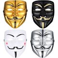Pikkukuva 1 / 5: 4 kappaletta V for Vendetta Guy Mask, Halloween-asu Cosplay-juhlamaski, Anonyymi-maski, Karnevaali-maskit Unisex Lapset Aikuiset - 4 väriä