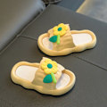 Miniatyrbild 5 av 6: Toddler Girls Tofflor Boy Cushion Slides Sandaler Barn Fin Krämig Gul KLB