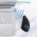 Miniatyrbilde 5 av 8: Ergonomisk vertikal trådløs mus, oppladbar optisk mus,