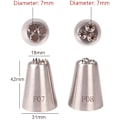 Miniatyrbilde 2 av 4: 2 stk. 3-stjerners dyser INOX-