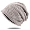 Miniatyrbilde 1 av 6: Slouchy strikket lue for kvinner, vinter, myk, varm, dameull, stripet, karri, KLB