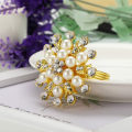 Miniatyrbilde 4 av 5: Serviettringer (gull) Sett med 6 Rhinestone Perle Serviettringholdere for Bryllup, Hjem, Kjøkken, Spisestue, Lin Accessoires