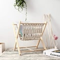 Miniatyrbild 8 av 8: Bohemisk tidningsställ Makramé tidningsställ Boho tidningshållare KLB