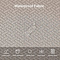 Miniatyrbilde 3 av 5: Stoltrekk 4 stykker Stolputer Trekk Vanntett Flyttbar Stolsetetrekk Vaskbart Jacquard Elastisk Stolsetetrekk for Spisestue Sand