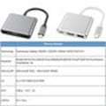 Miniatyrbillede 7 af 8: 3 i 1 Hub Type C til HDMI USB 3.0 USB-C Adapterkabel