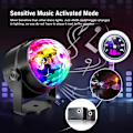 Miniatyrbilde 7 av 8: Discokule LED-festlampe musikkstyrt diskolys effekter diskolys med USB KLB
