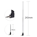 Miniatyrbillede 6 af 8: FM-antenne TV teleskopantenne 3,5 mm adapter radioantenne til TV FM AM KLB