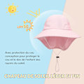 Miniatyrbild 3 av 5: Baby Solhatt Flicka Pojke Halshatt Skydd Barn Andningsbar Hinkhatt Baby Flicka Strandhatt Småbarn Sommarhatt Rosa Storlek M(2-6 År)