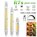 Miniatyrbillede 3 af 8: LED R7s COB 78mm 118mm Dimbara glasrör 15W 30W Lampbyte gulB 118mm