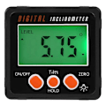 Miniatyrbild 1 av 5: Vinkelmätning med LCD-display, horisontell vinkelmätare digital lutningsmätare, digital elektronisk nivåbox magnetbas, mätverktyg, svart KLB