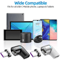 Miniatyrbild 7 av 8: USB-C magnetisk adapter, 2-pack typ-C magnetisk adapter, snabbladdning och