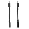 Pikkukuva 1 / 5: USB Type C - 3,5 mm kuulokeliitäntäsovitin 2 kpl USB Musta