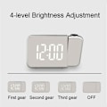 Miniatyrbilde 6 av 7: Automatisk semi-lys elektronisk klokke med LED-speilprojeksjon (svart skall +