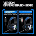 Miniatyrbillede 5 af 5: Gaming headset med 7.1 surround sound stereo, enkelt stik-in version