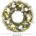 Miniatyrbild 2 av 7: Påskkrans 36 cm Påskäggkrans för ytterdörren Vårrans med blandade