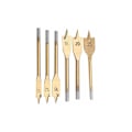 Miniatyrbillede 1 af 5: Sæt med 6 flade titanium træbor (10 til 25 mm) KLB