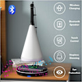 Miniatyrbilde 1 av 7: Bordlampe med Bluetooth-høyttaler: LED nattlampe med trådløs lading