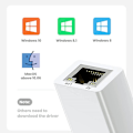 Miniatyrbilde 2 av 7: Ethernet-adapter USB 2.0 til 10 100 nettverk RJ45 LAN kablet svart