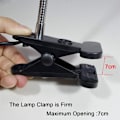Miniatyrbillede 4 af 8: Lampeholder sort klemmelig med afbryder til skildpadder, lampeholder KLB