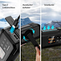 Miniatyrbillede 3 af 6: Svingradio nødradio solradio bærbar med 2000mAh batteri radio KLB