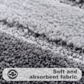 Miniatyrbild 3 av 5: Mattor för golv i flock, gradientfärgade, randiga, mikrofibermaterial, dörr, halkfria, absorberande