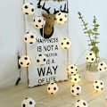 Miniatyrbild 2 av 5: 6M 40LED fotbollsformade ljusslingor LED dekorativa hängande lampor för VM påsk karneval fester KLB