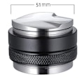 Miniatyrbild 5 av 5: Dubbel Kaffepressare Kaffefunnelring Pulverring, Espresso Kaffepress Silver Pressare Kaffeutrustning (S)