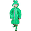 Miniatyrbillede 1 af 7: Regnponcho unisex vandtæt børns regnslag regnjakke grøn KLB
