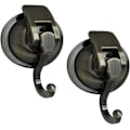 Miniatyrbillede 1 af 5: Sug kop krog, stærk og robust krog, vakuum sugekop brusekrog, genanvendelig, badeværelse, køkken, toilet, (2 stk., bronze)