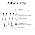 Miniatyrbilde 6 av 8: 2 par med Airpods-stropper kompatible med AirPods, svart stropp