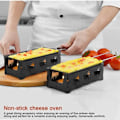 Miniatyrbillede 5 af 5: Bærbar sammenklappelig non-stick stearinlys Raclette-pande med sort