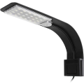 Miniatyrbillede 1 af 5: Akvarielampe, ultratynd LED-lampe Akvarielampe LED Akvarielampe Mini Akvarielampe med 24 LED Hvidt og blåt lys til fisk og planter, 10W-EU-stik (sort)