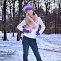 Miniatyrbillede 4 af 5: Fleece Halstørklæde til Drenge og Piger - Varm Vinter og Efterår Børne Halstørklæde - Pink