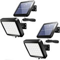 Miniatyrbillede 1 af 7: 56 LED udendørs solcellelampe med bevægelsessensor IP65 vandtæt 120°