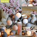 Miniatyrbillede 7 af 7: 20 LED lyskæde lampion globe, batteridrevet bomuldslys LED