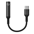 Miniatyrbillede 1 af 5: USB C til 3,5 mm hunadapter Type C hovedtelefon audio jack sort