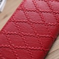 Miniatyrbillede 6 af 7: Kvinde Lang Pung Embossed Diamond Retro Mønster Multi Card Clutch (Gummi Jern