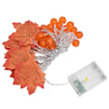 Miniatyrbillede 5 af 8: Ahornblad fe-lys med konstant lys og dobbelt blinkende lys KLB