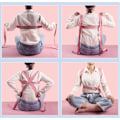Miniatyrbild 7 av 7: Yogablock set med 2 - blå 2 block + 1 band