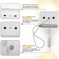 Miniatyrbillede 2 af 5: 3W LED væglampe + læselampe med sort USB-port KLB