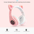 Pikkukuva 7 / 8: Langattomat Bluetooth-kuulokkeet kissankorvilla LED-valo punainen