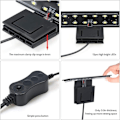 Miniatyrbillede 5 af 7: AC220V 5W 12 LED Akvarielys Fisk Glaslampe Hvidt Lys Bærbar KLB