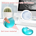 Miniatyrbild 3 av 5: Ergonomisk handledsstöd i silikon, transparent handledsstöd, grönt
